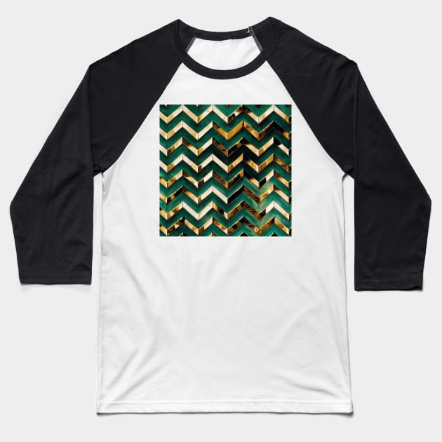 Festive Aesthetic - Emerald Jazz Baseball T-Shirt by RoseAesthetic